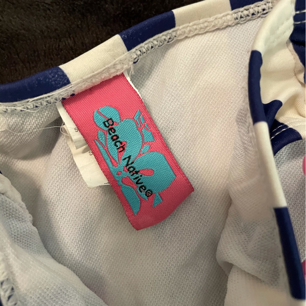 5for$20-Beach Native toddler navy,off-white,pink halter &tiered top bikini-Sz 4T - Picture 11 of 13